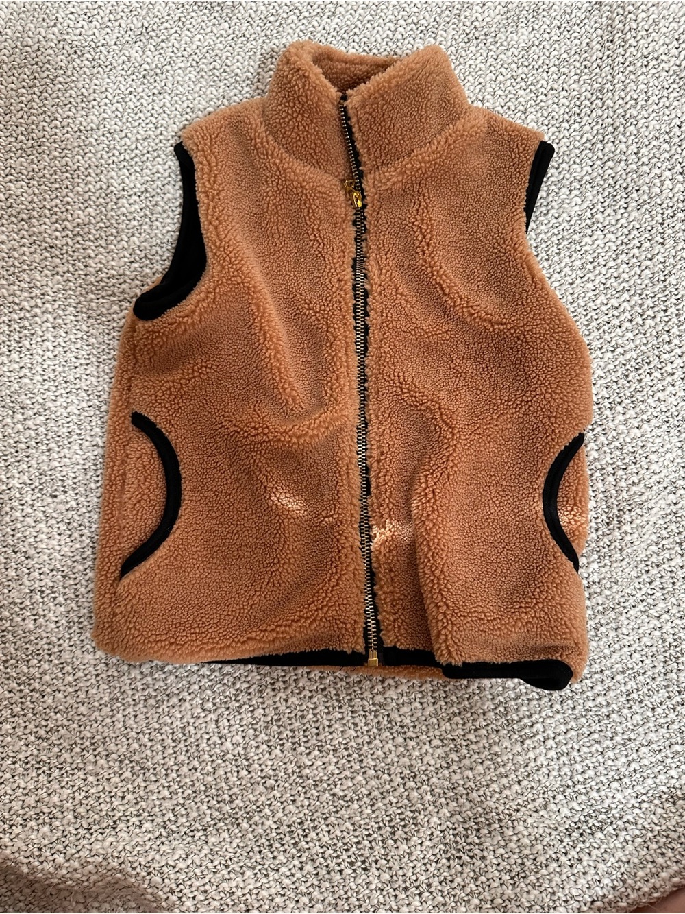 Little Bipsy Sherpa Zip Vest - Tan